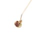 925 Silver Gold-Plated Garnet Crystal Necklace