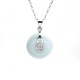 925 Silver Peace Buckle Jade Coin Necklace 925 Silver Peace Buckle Jade Coin Necklace