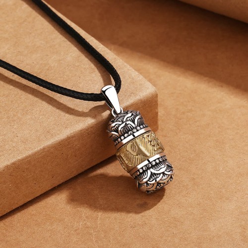 Tibetan Om Mani Padme Hum Wisdom Necklace