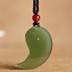 Yin Yang White Jade Cyan Jade Protection Necklace Yin Yang White Jade Cyan Jade Protection Necklace