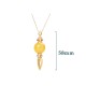 24K Gold Plated Amber Dorje Vajra Anxiety Necklace Pendant