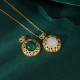 925 Silver Green Chalcedony Hetian Jade Strength Necklace 925 Silver Green Chalcedony Hetian Jade Strength Necklace