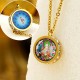 Tibetan Yellow God of Wealth Crystal Necklace Tibetan Yellow God of Wealth Crystal Necklace