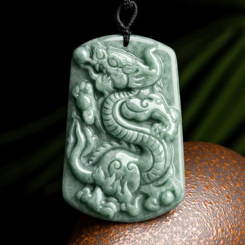 Year of the Dragon Jade Success Amulet Necklace Year of the Dragon Jade Success Amulet Necklace