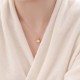 925 Silver Gold-Plated Garnet Crystal Necklace