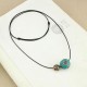 Tibetan Turquoise Double Bead Protection Necklace Tibetan Turquoise Double Bead Protection Necklace