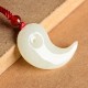 Yin Yang White Jade Cyan Jade Protection Necklace Yin Yang White Jade Cyan Jade Protection Necklace