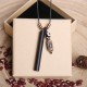 Tibetan Ebony Dzi Bead Peace Necklace Pendant Tibetan Ebony Dzi Bead Peace Necklace Pendant