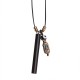 Tibetan Ebony Dzi Bead Peace Necklace Pendant Tibetan Ebony Dzi Bead Peace Necklace Pendant