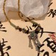 Tibetan Crystal Copper Luck Tassel Necklace
