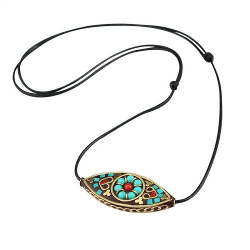 Tibetan Turquoise Bead Protection Necklace