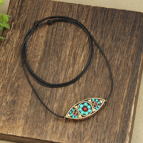 Tibetan Turquoise Bead Protection Necklace