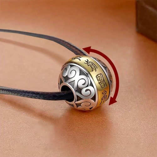 Taoist Nine-Character Mantra Amulet Balance Necklace