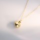 925 Silver Gold-Plated Garnet Crystal Necklace