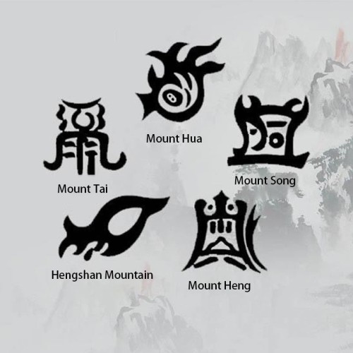 Taoism Five Sacred Mountains Yin Yang Liuli Crystal Balance Necklace Taoism Five Sacred Mountains Yin Yang Liuli Crystal Balance Necklace