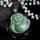 Laughing Buddha Cyan Jade Harmony Necklace Pendant