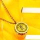 Tibetan Yellow God of Wealth Crystal Necklace Tibetan Yellow God of Wealth Crystal Necklace