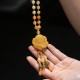 Tibetan Golden Silk Jade Wealth Pendant Necklace Tibetan Golden Silk Jade Wealth Pendant Necklace