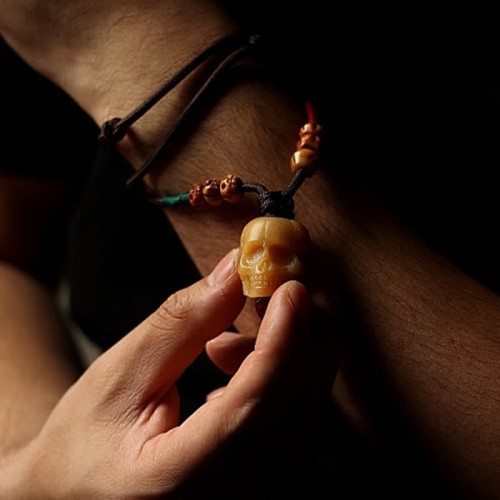 Tibetan Camel Bone Skull Protection Necklace Tibetan Camel Bone Skull Protection Necklace