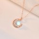 925 Silver Moonstone Love Necklace Pendant