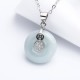 925 Silver Peace Buckle Jade Coin Necklace 925 Silver Peace Buckle Jade Coin Necklace