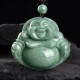 Laughing Buddha Cyan Jade Harmony Necklace Pendant