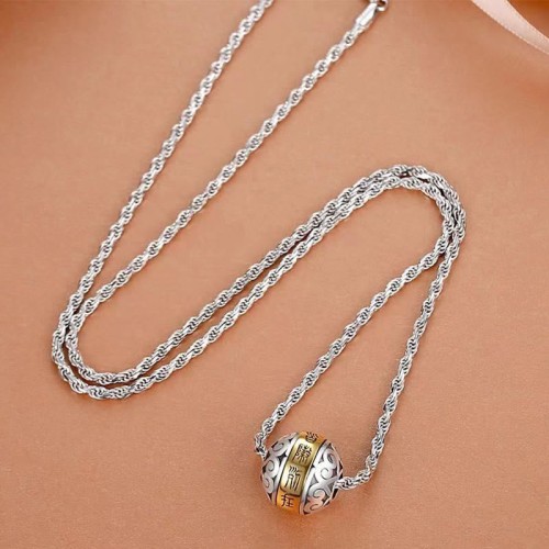 Taoist Nine-Character Mantra Amulet Balance Necklace