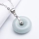 925 Silver Peace Buckle Jade Coin Necklace 925 Silver Peace Buckle Jade Coin Necklace