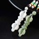 Tibetan Hetian Jade Dorje Vajra Success Necklace