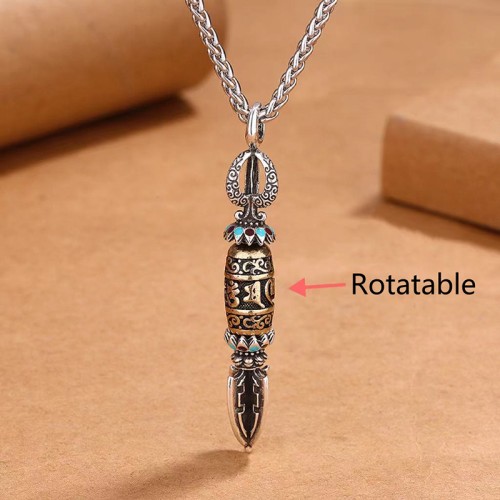 Tibetan Om Mani Padme Hum Protection Necklace Tibetan Om Mani Padme Hum Protection Necklace