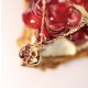 925 Silver Gold-Plated Garnet Crystal Necklace