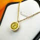 Tibetan Yellow God of Wealth Crystal Necklace Tibetan Yellow God of Wealth Crystal Necklace