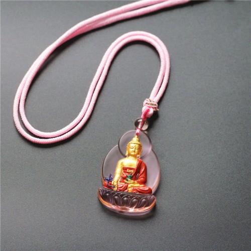 Tibetan Medicine Buddha Liuli Crystal Necklace Tibetan Medicine Buddha Liuli Crystal Necklace