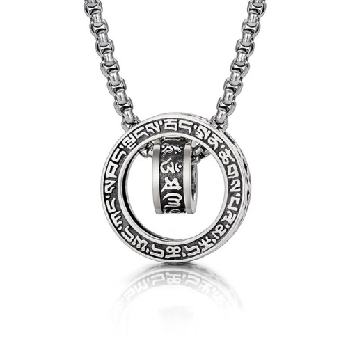 Tibetan Om Mani Padme Hum Peace Necklace Tibetan Om Mani Padme Hum Peace Necklace