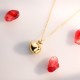 925 Silver Gold-Plated Garnet Crystal Necklace