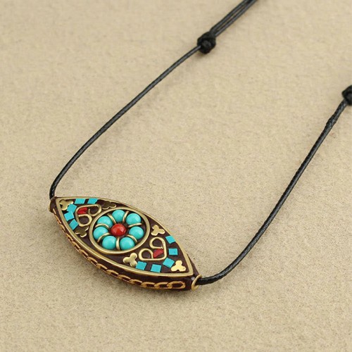 Tibetan Turquoise Bead Protection Necklace