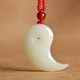 Yin Yang White Jade Cyan Jade Protection Necklace Yin Yang White Jade Cyan Jade Protection Necklace
