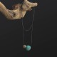 Tibetan Turquoise Double Bead Protection Necklace Tibetan Turquoise Double Bead Protection Necklace