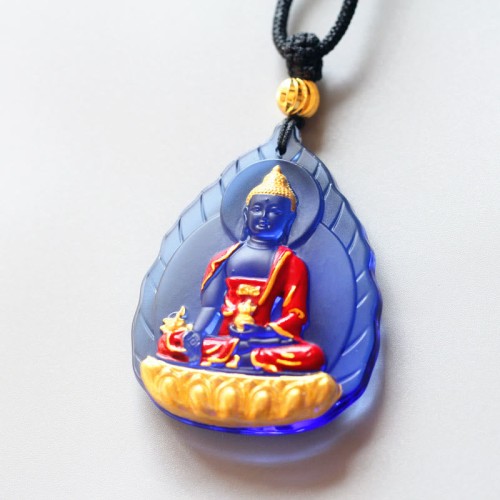 Tibetan Medicine Buddha Liuli Crystal Necklace Tibetan Medicine Buddha Liuli Crystal Necklace
