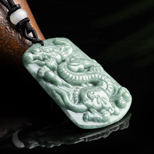 Year of the Dragon Jade Success Amulet Necklace Year of the Dragon Jade Success Amulet Necklace