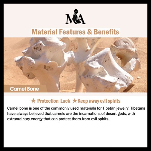 Tibetan Camel Bone Skull Protection Necklace Tibetan Camel Bone Skull Protection Necklace