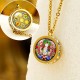 Tibetan Yellow God of Wealth Crystal Necklace Tibetan Yellow God of Wealth Crystal Necklace