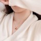 925 Silver Gold-Plated Garnet Crystal Necklace