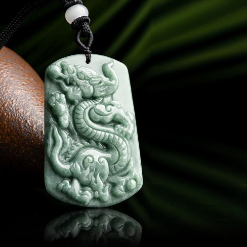 Year of the Dragon Jade Success Amulet Necklace Year of the Dragon Jade Success Amulet Necklace