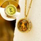 Tibetan Yellow God of Wealth Crystal Necklace Tibetan Yellow God of Wealth Crystal Necklace