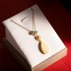 925 Silver Hetian White Jade Water Drop Necklace 925 Silver Hetian White Jade Water Drop Necklace