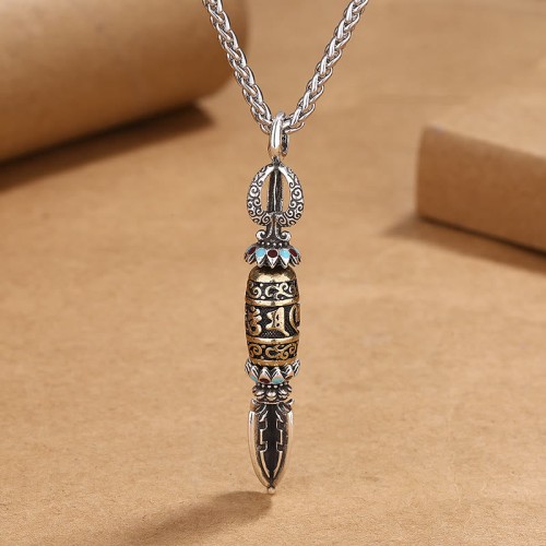 Tibetan Om Mani Padme Hum Protection Necklace Tibetan Om Mani Padme Hum Protection Necklace