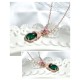925 Silver Green Chalcedony Butterfly Courage Necklace