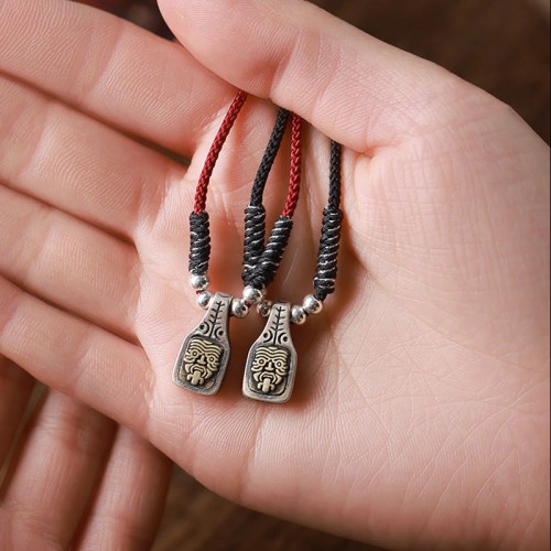 Tibetan 925 Sterling Silver Zakiram Goddess of Wealth Protection Necklace Tibetan 925 Sterling Silver Zakiram Goddess of Wealth Protection Necklace