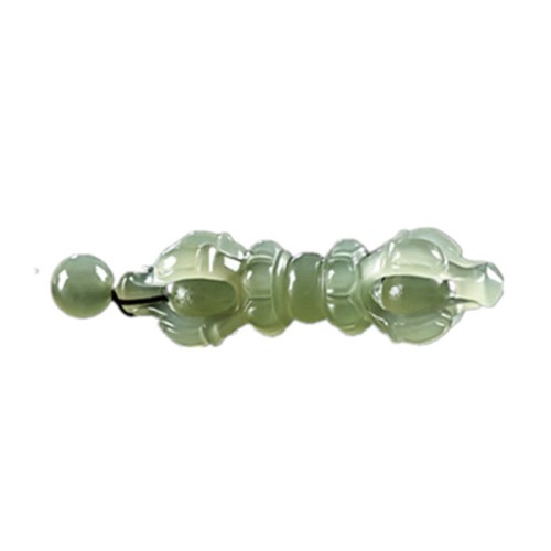 Tibetan Hetian Jade Dorje Vajra Success Necklace